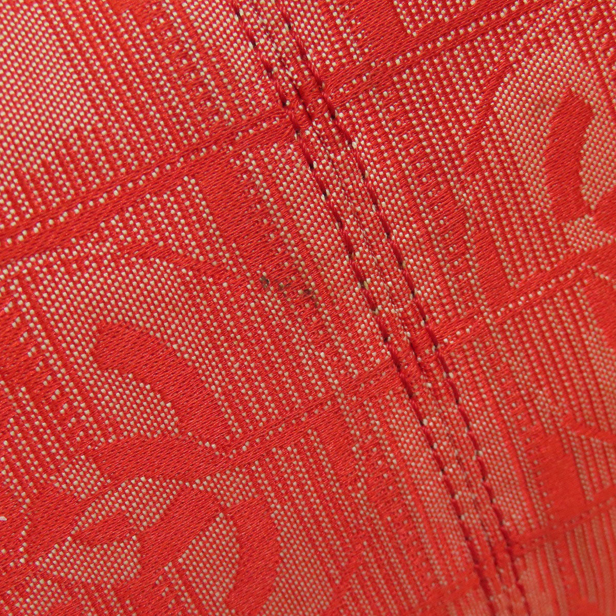 CHANEL Tote Bag Nylon jacquard Red New Travel Line MM Women Used Authentic