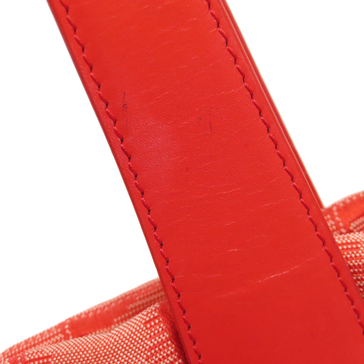 CHANEL Tote Bag Nylon jacquard Red New Travel Line MM Women Used Authentic