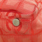 CHANEL Tote Bag Nylon jacquard Red New Travel Line MM Women Used Authentic