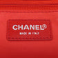 CHANEL Tote Bag Nylon jacquard Red New Travel Line MM Women Used Authentic