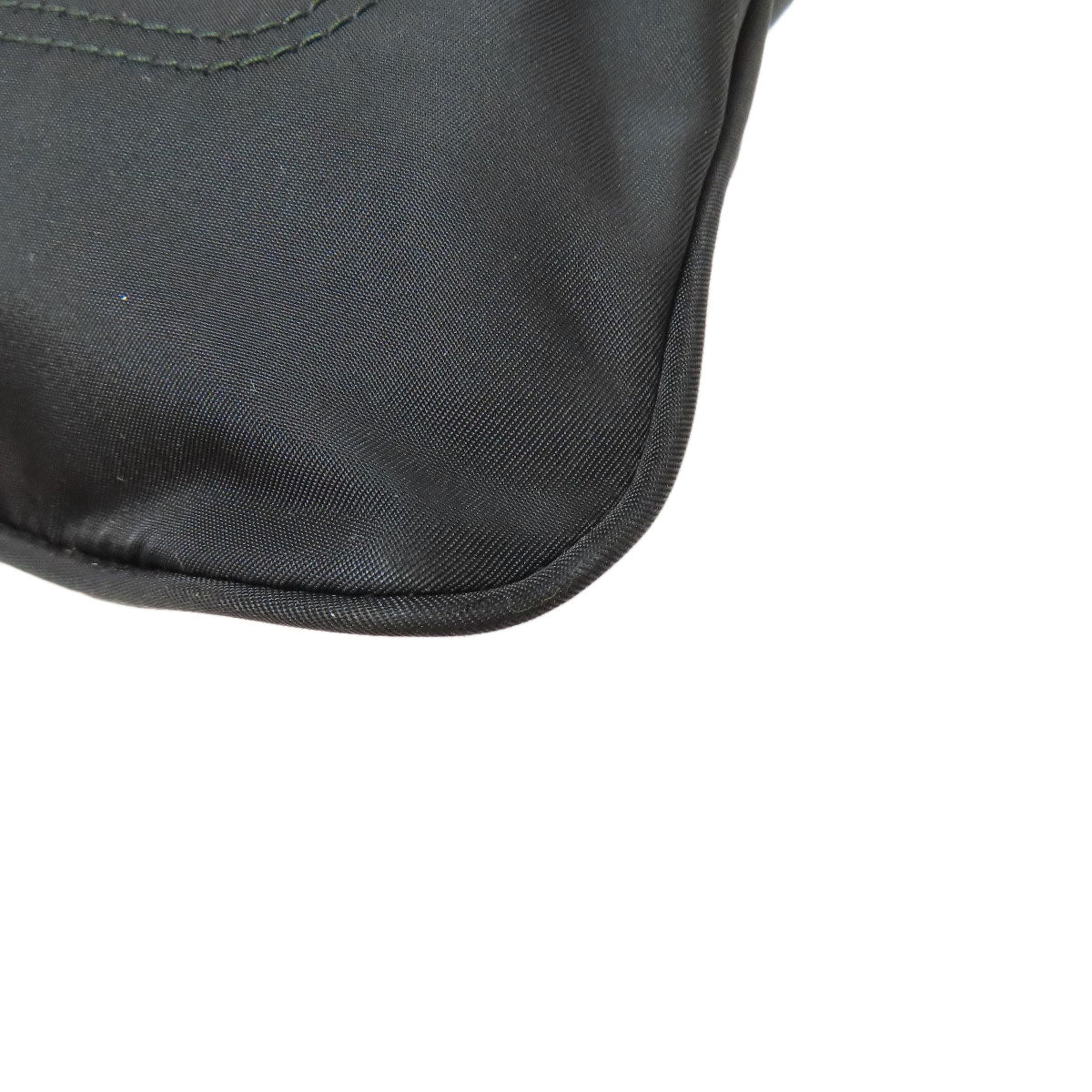 PRADA Shoulder Bag Nylon black logoMetal Women Used Authentic