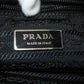 PRADA Shoulder Bag Nylon black logoMetal Women Used Authentic