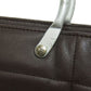 CHANEL Handbag Calfskin black Chocolate bar Silver Metal