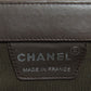 CHANEL Handbag Calfskin black Chocolate bar Silver Metal