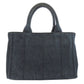 PRADA Handbag denim black Canapa Mini 2WAY Women Used Authentic