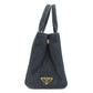PRADA Handbag denim black Canapa Mini 2WAY Women Used Authentic