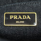 PRADA Handbag denim black Canapa Mini 2WAY Women Used Authentic