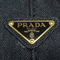 PRADA Handbag denim black Canapa Mini 2WAY Women Used Authentic