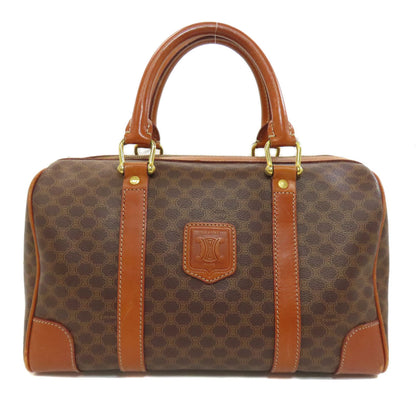 CELINE Boston Duffel bag PVC Brown Macadam Pattern Women Used Authentic