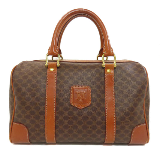 CELINE Boston Duffel bag PVC Brown Macadam Pattern Women Used Authentic