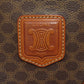 CELINE Boston Duffel bag PVC Brown Macadam Pattern Women Used Authentic