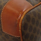 CELINE Boston Duffel bag PVC Brown Macadam Pattern Women Used Authentic