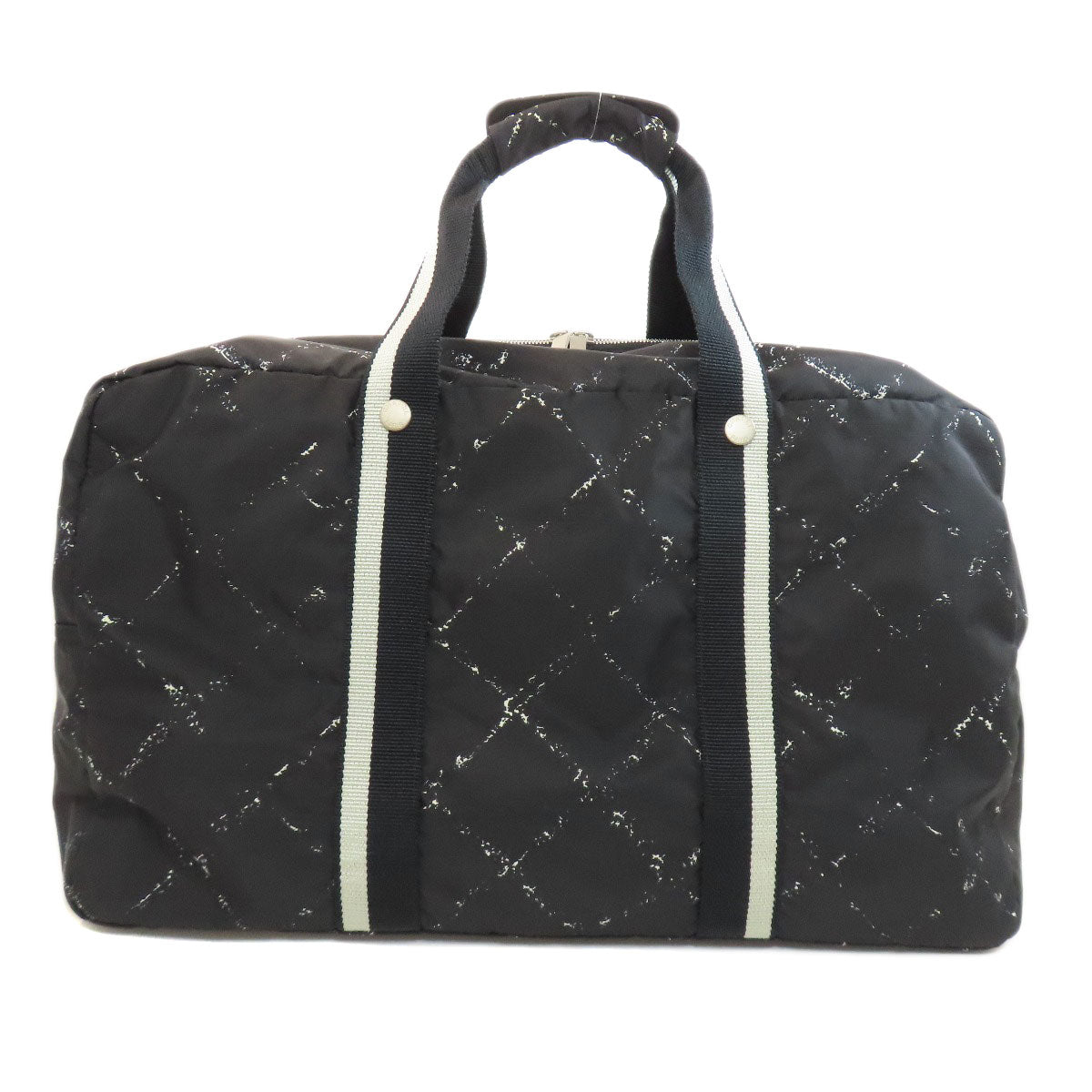 CHANEL Boston Duffel bag Nylon black Travel line 2WAY