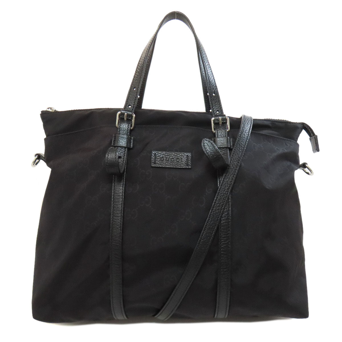 GUCCI Tote Bag 510332 Nylon black Outlet GG 2WAY