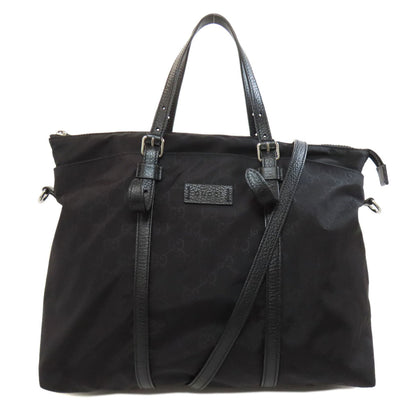GUCCI Tote Bag 510332 Nylon black Outlet GG 2WAY
