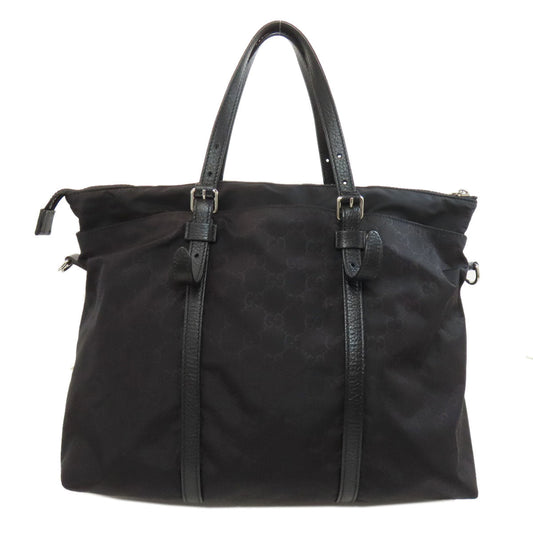 GUCCI Tote Bag 510332 Nylon black Outlet GG 2WAY