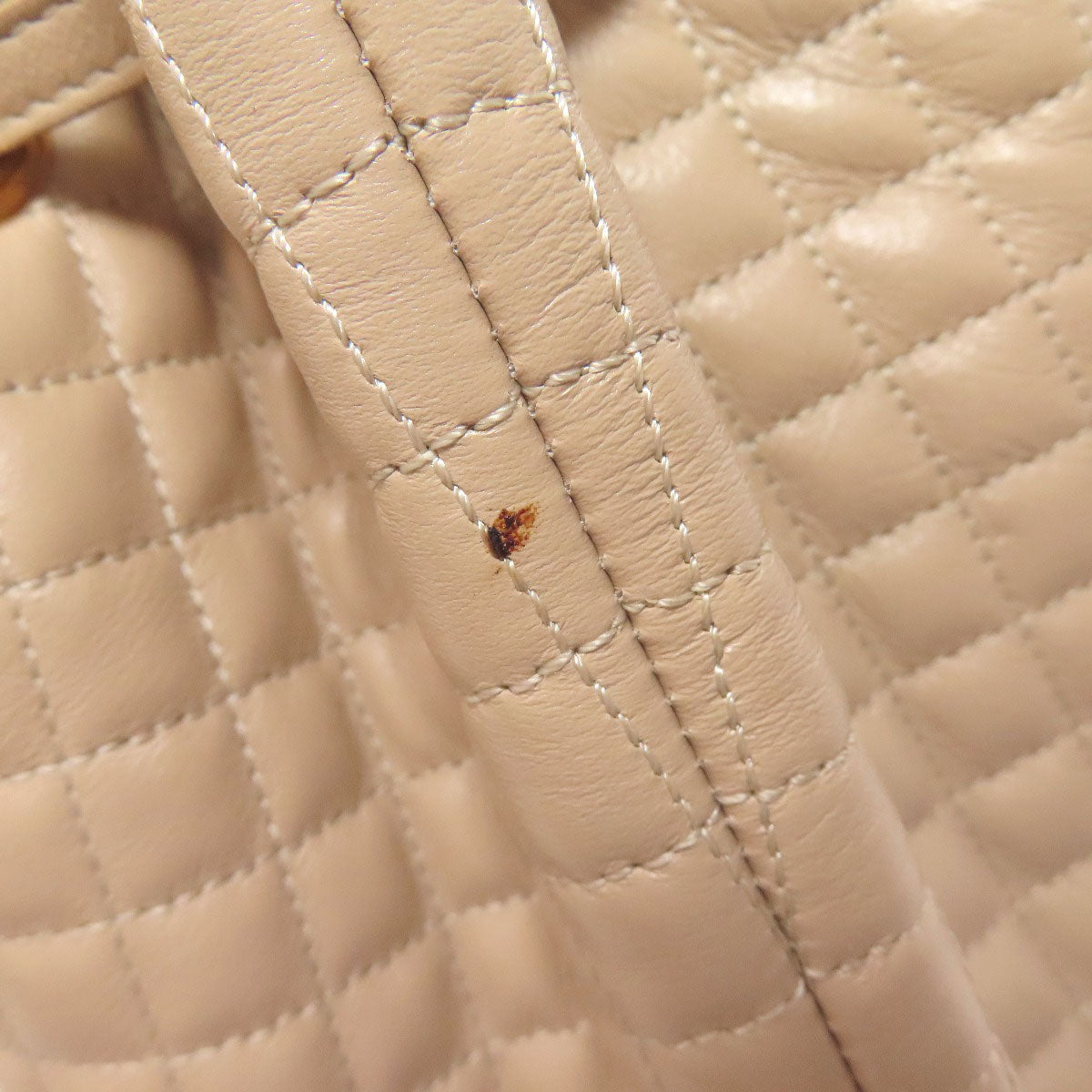 CELINE Backpack leather beige one beltBackpack C Charm Women Used Authentic