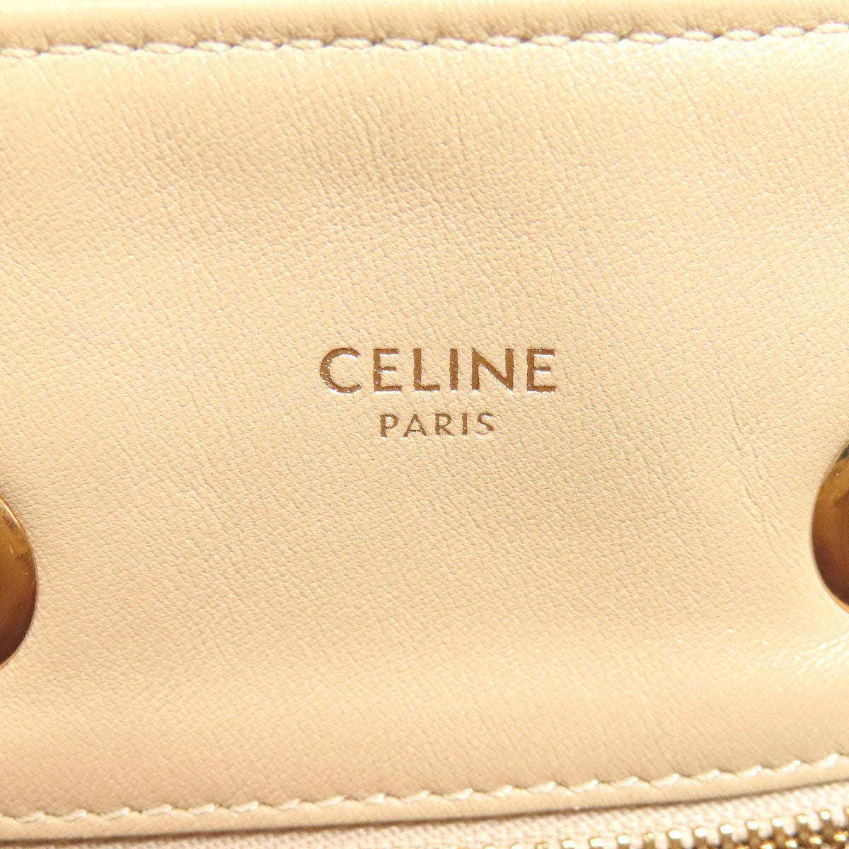 CELINE Backpack leather beige one beltBackpack C Charm Women Used Authentic