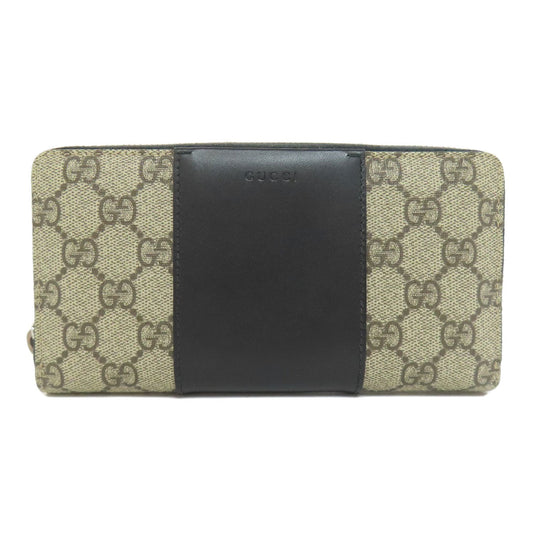 GUCCI Long Wallet Purse 451249 PVC black GG Supreme