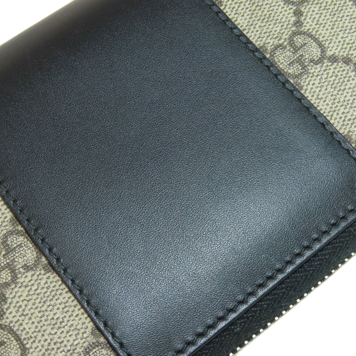 GUCCI Long Wallet Purse 451249 PVC black GG Supreme