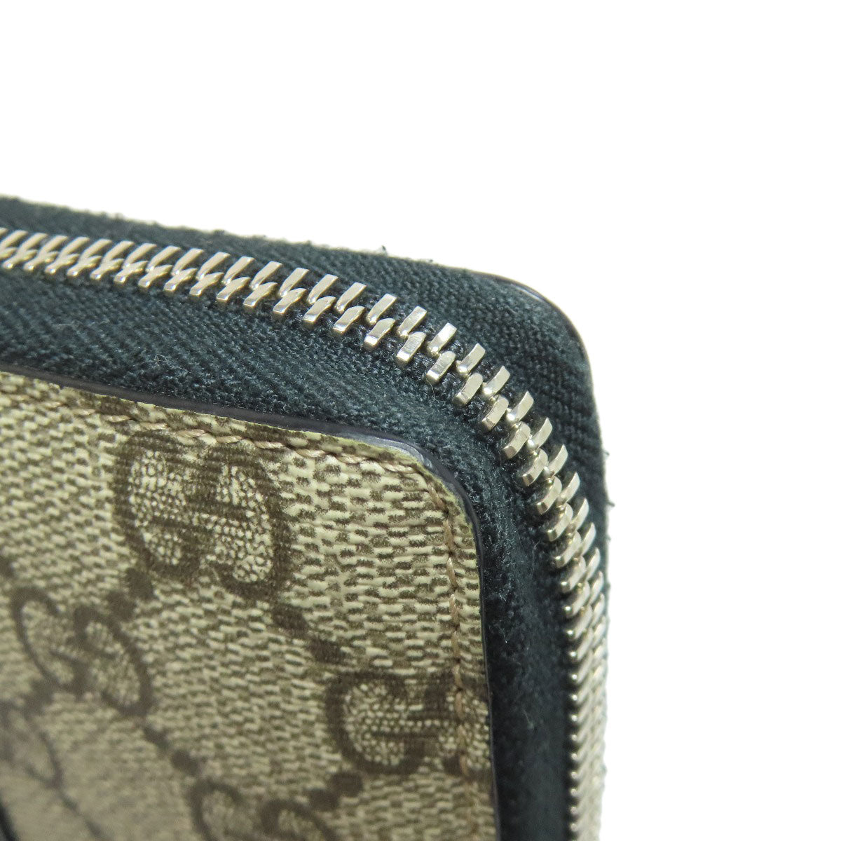 GUCCI Long Wallet Purse 451249 PVC black GG Supreme