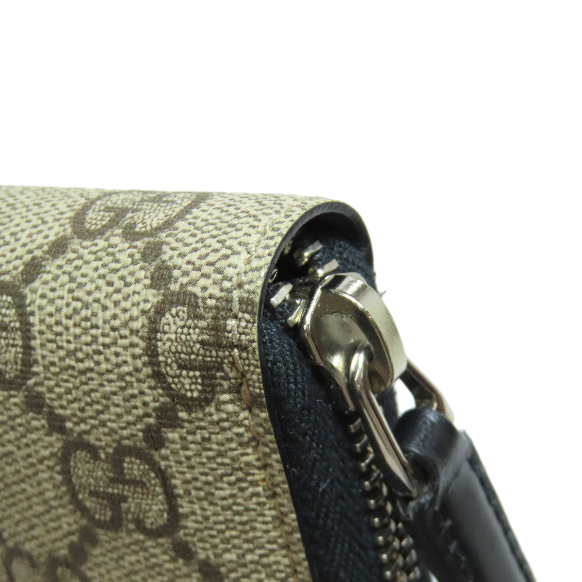 GUCCI Long Wallet Purse 451249 PVC black GG Supreme