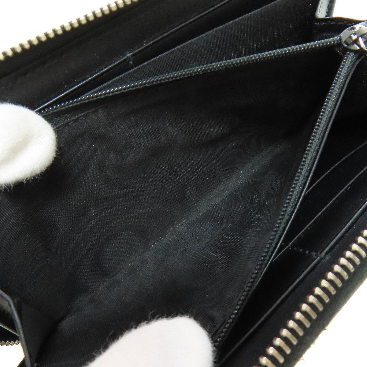 GUCCI Long Wallet Purse 451249 PVC black GG Supreme