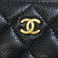 CHANEL Cosmetics Pouch Grained Calfskin Skin black Matelasse Gold Metal