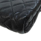 CHANEL Cosmetics Pouch Grained Calfskin Skin black Matelasse Gold Metal