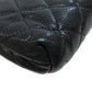 CHANEL Cosmetics Pouch Grained Calfskin Skin black Matelasse Gold Metal