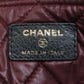 CHANEL Cosmetics Pouch Grained Calfskin Skin black Matelasse Gold Metal