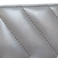 CHANEL Coin case lambskin gray COCO Mark Vstitch Gold Metal Women Used Authentic