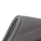 CHANEL Coin case lambskin gray COCO Mark Vstitch Gold Metal Women Used Authentic