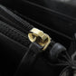 CHANEL Long Wallet Purse lambskin black Camellia Gold Metal Women Used Authentic