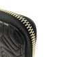CHANEL Long Wallet Purse lambskin black Camellia Gold Metal Women Used Authentic