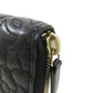 CHANEL Long Wallet Purse lambskin black Camellia Gold Metal Women Used Authentic