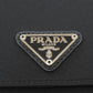 PRADA Long Wallet Purse Nylon black logoMetal