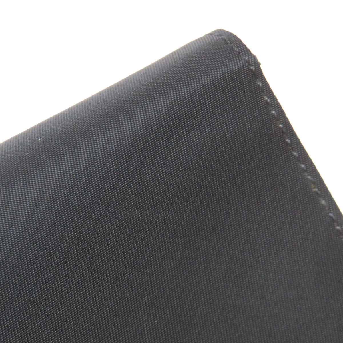 PRADA Long Wallet Purse Nylon black logoMetal