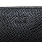 PRADA Long Wallet Purse Nylon black logoMetal