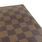 LOUIS VUITTON Long Wallet Purse N60046 Damier canvas Brown Zippy wallet Women Used Authentic