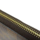 LOUIS VUITTON Long Wallet Purse N60046 Damier canvas Brown Zippy wallet Women Used Authentic