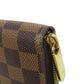 LOUIS VUITTON Long Wallet Purse N60046 Damier canvas Brown Zippy wallet Women Used Authentic