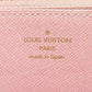 LOUIS VUITTON Long Wallet Purse N60046 Damier canvas Brown Zippy wallet Women Used Authentic