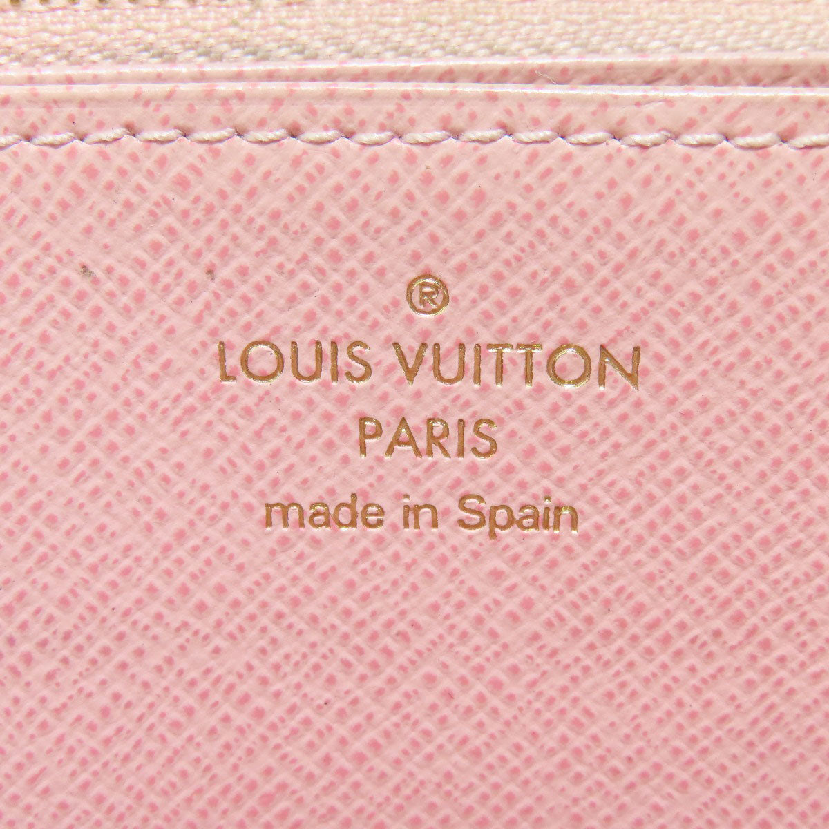 LOUIS VUITTON Long Wallet Purse N60046 Damier canvas Brown Zippy wallet Women Used Authentic