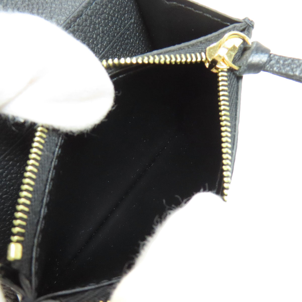 LOUIS VUITTON Coin case M81455 Ann Platt black Portomonet Rosali