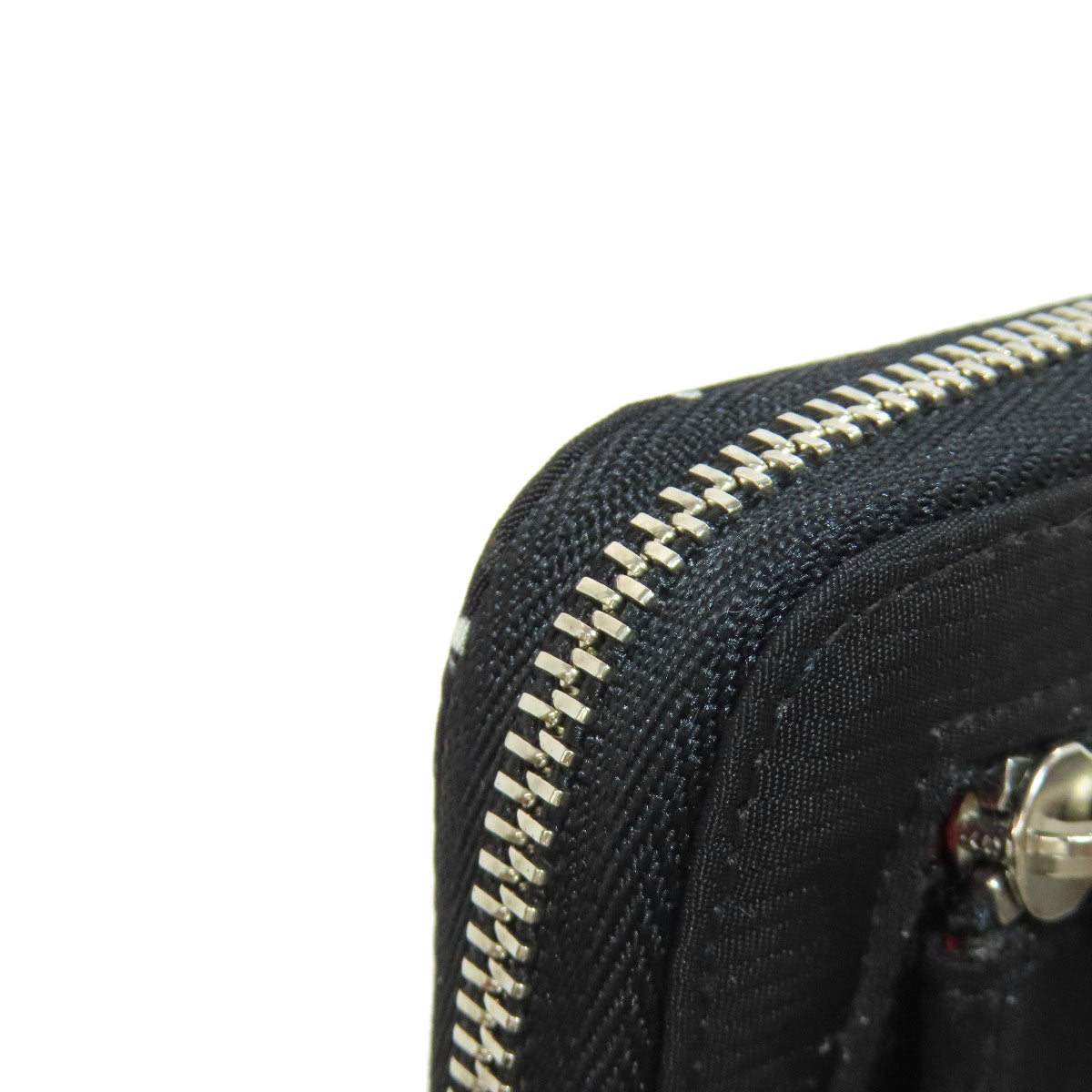 CHANEL Long Wallet Purse Nylon black Travel line Women Used Authentic