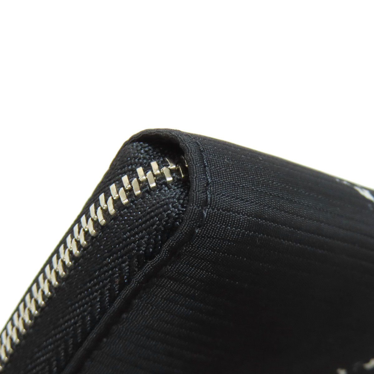 CHANEL Long Wallet Purse Nylon black Travel line Women Used Authentic