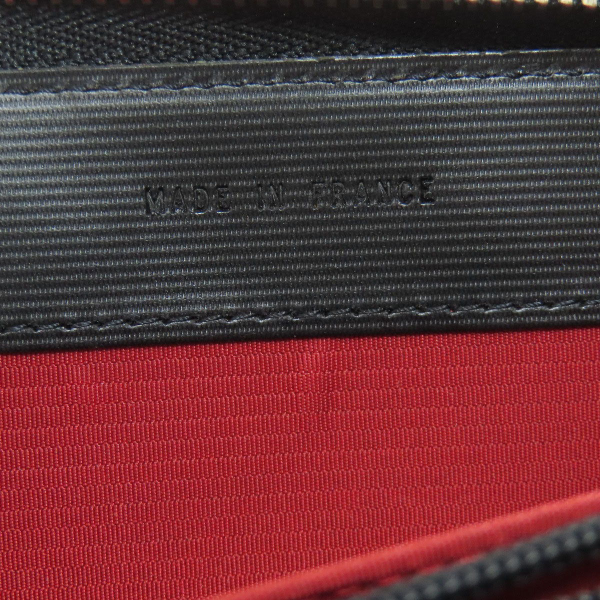 CHANEL Long Wallet Purse Nylon black Travel line Women Used Authentic