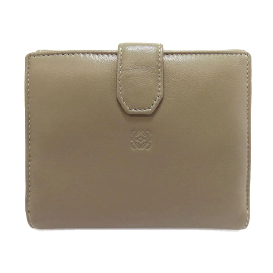 LOEWE Bifold Wallet lambskin green anagram Women Used Authentic