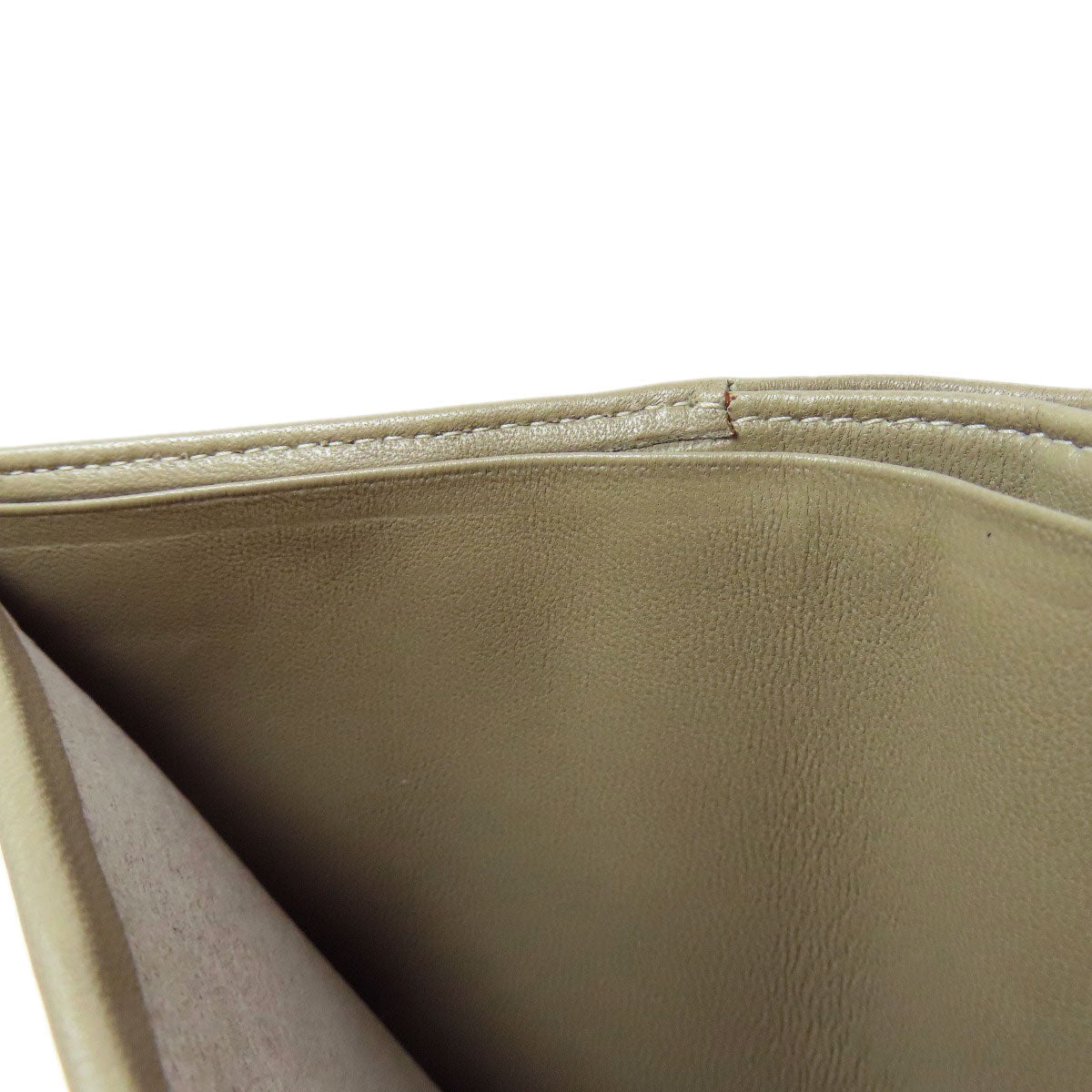 LOEWE Bifold Wallet lambskin green anagram Women Used Authentic